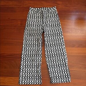 Divided Black and White Wide Leg Pants